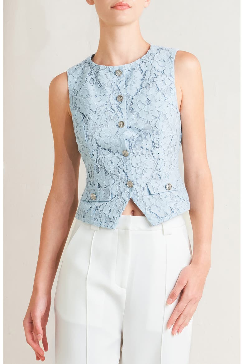Lace Vest, Main, color, LIGHT BLUE