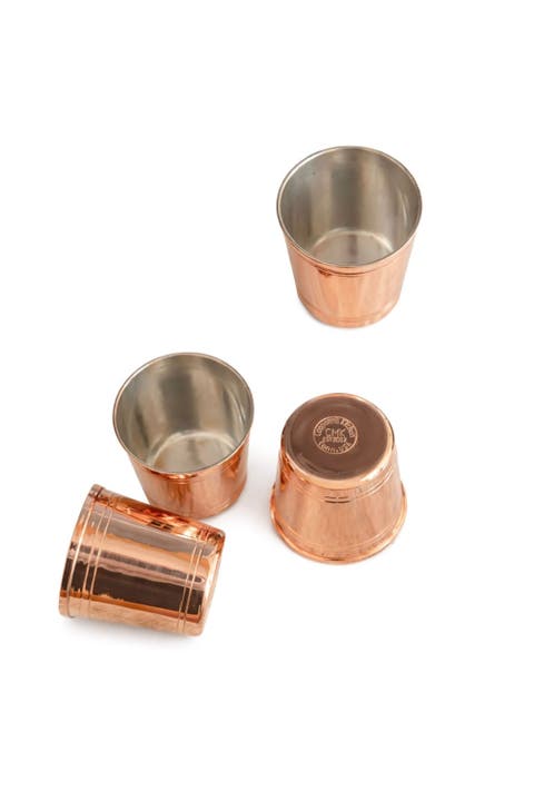 Vintage Inspired Copper Shot Glass - Set of 4