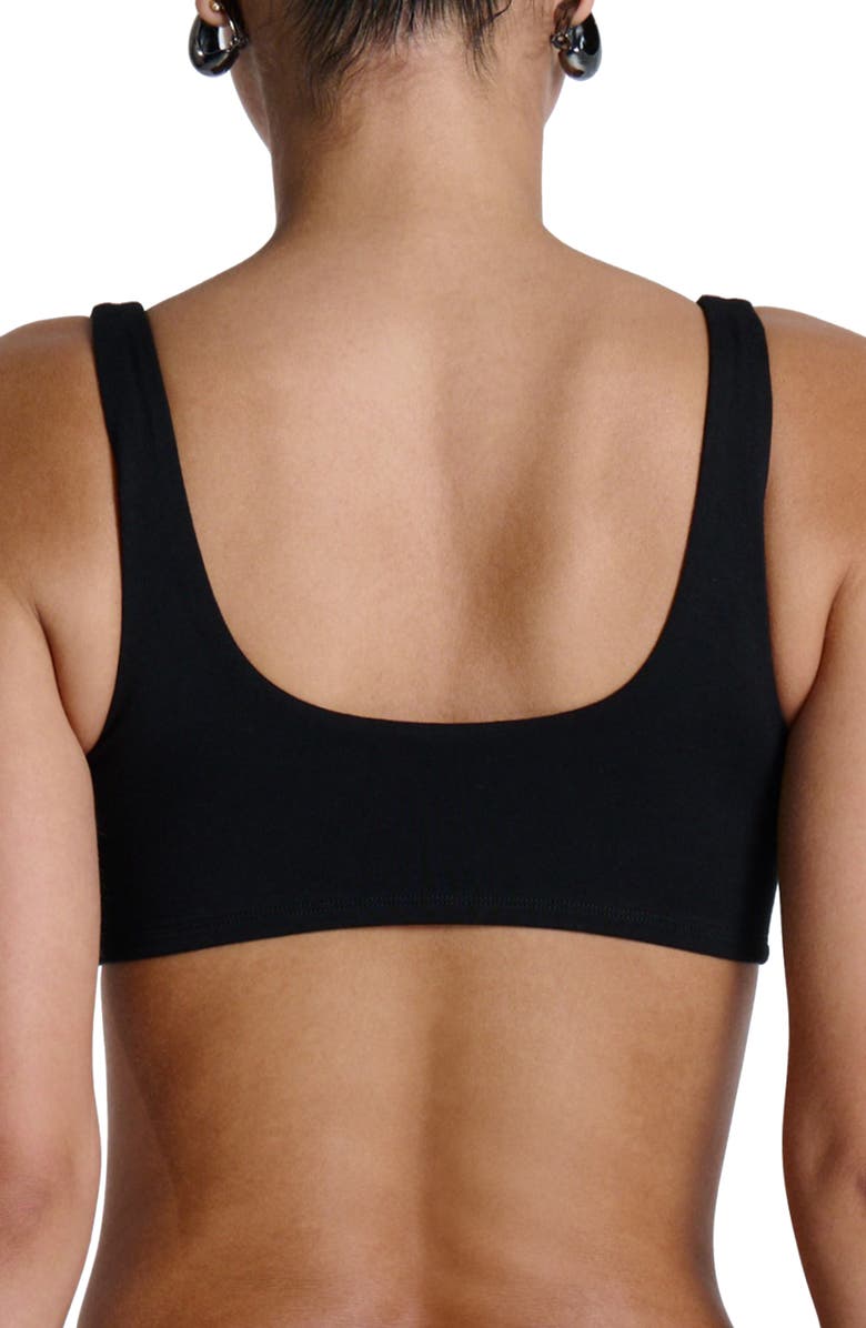 Naked Wardrobe Smooth Crop Top, Alternate, color, Black