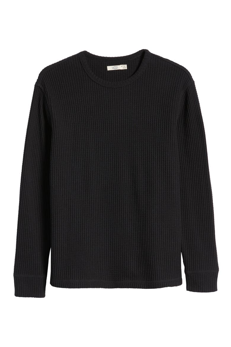 Adam Cotton Blend Thermal Knit Top, Alternate, color, BLACK