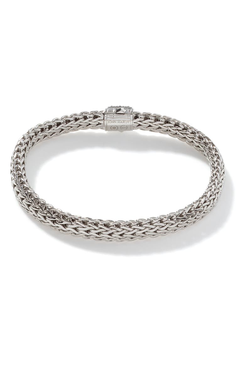 John Hardy Icon Bracelet, Sterling Silver, Pavé, 6.5mm, Alternate, color, Blue Sapphire