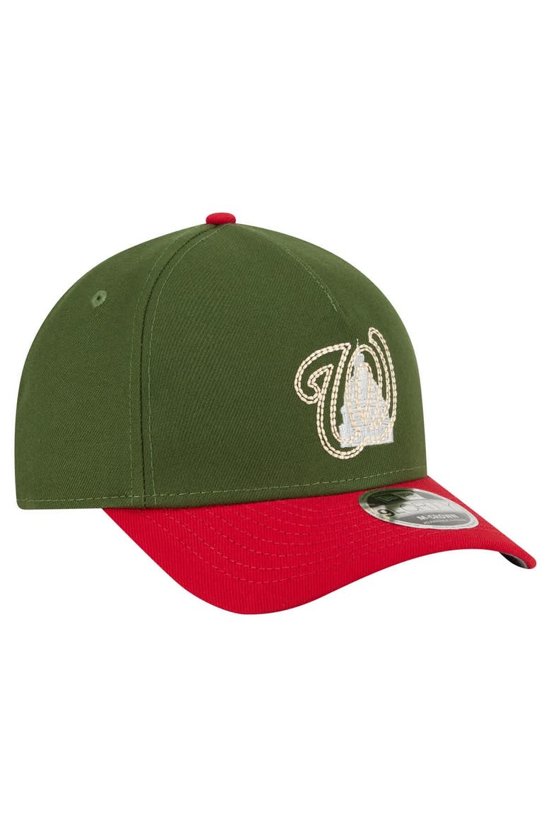 Men's New Era Dark Green Washington Nationals City Feature 9FORTY A-Frame Adjustable Hat, Alternate, color, Dark Green