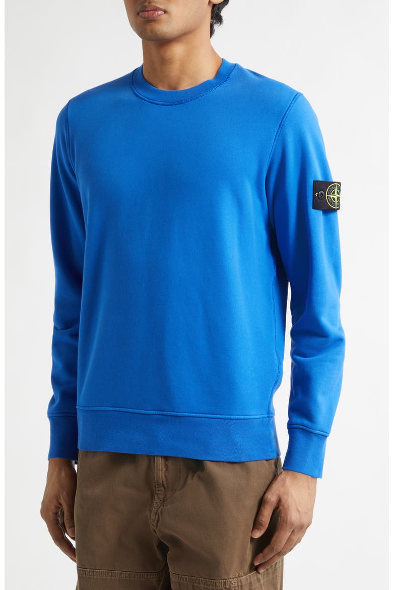 Compass Patch Fleece Sweatshirt, Alternate, color, BRIGHT BLUE