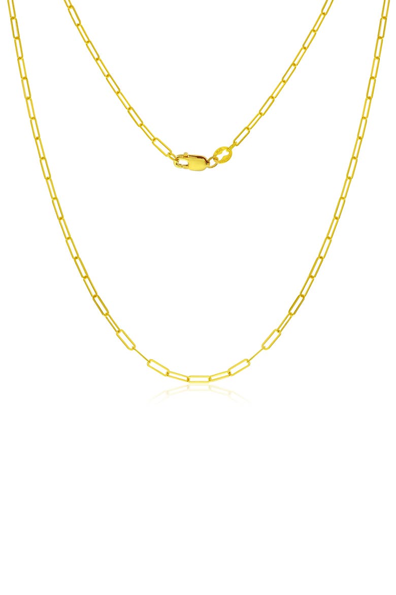 14K Gold Paperclip Chain Necklace, Main, color, GOLD