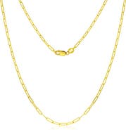 SIMONA 14K Gold Paperclip Chain Necklace