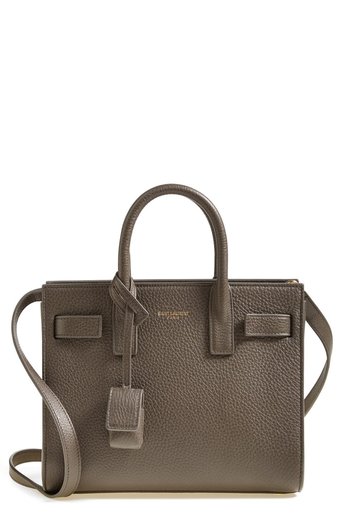 'Baby Sac de Jour' Grained Leather Tote, Main, color, EARTH