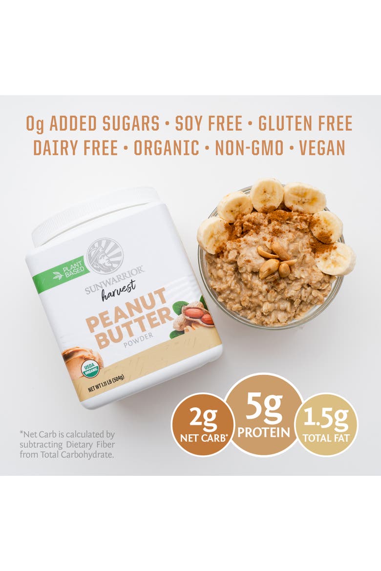Organic Harvest Peanut Butter Powder, 504g Tub, Alternate, color, No Color