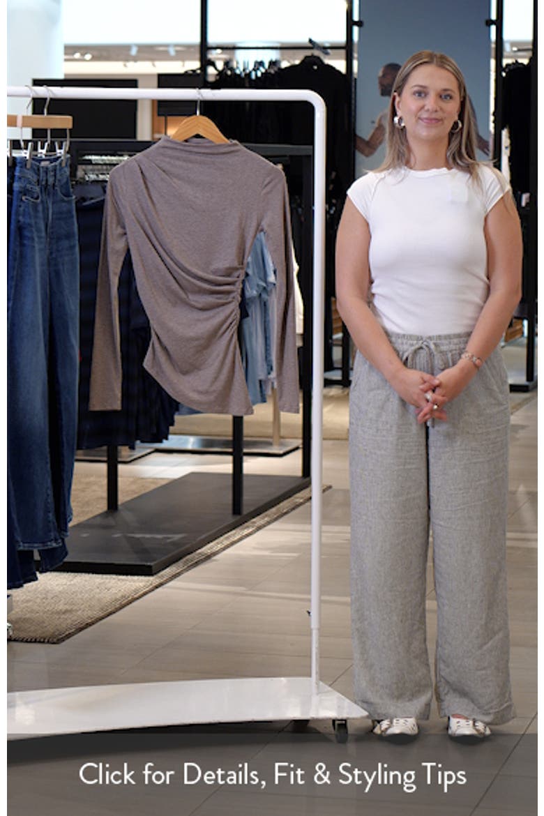 Ruched Asymmetrical Mock Neck Top video
