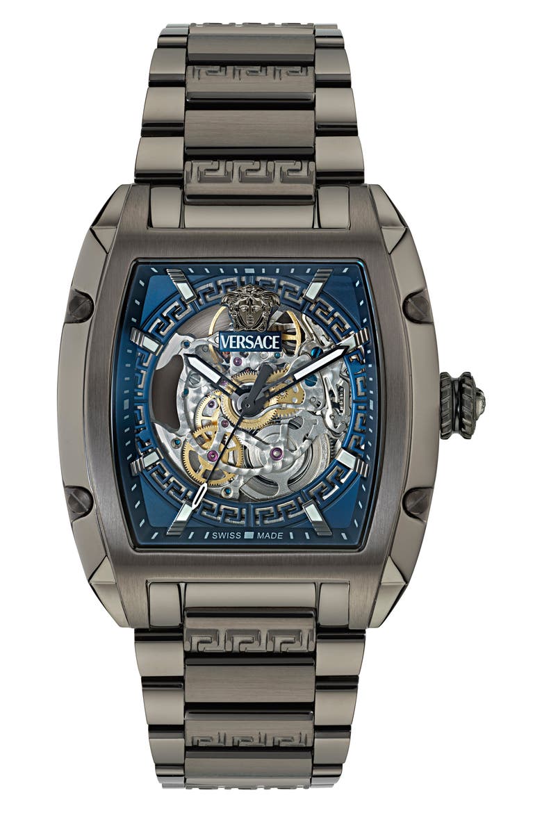 Dominus Bracelet Watch, 42mm, Main, color, IP GUNMETAL