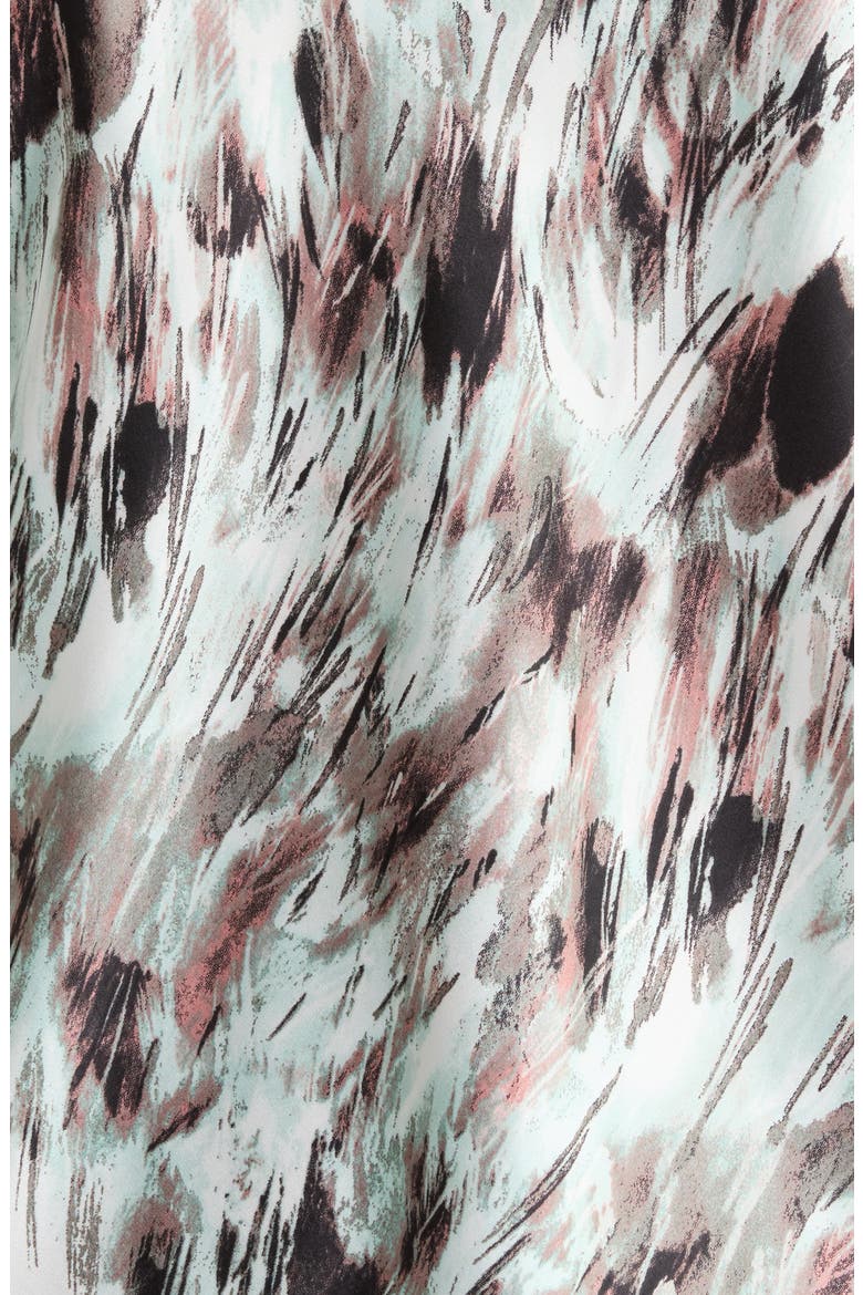 Print TIe Neck Sleeveless Satin Top, Alternate, color, SEA GLASS MULTI