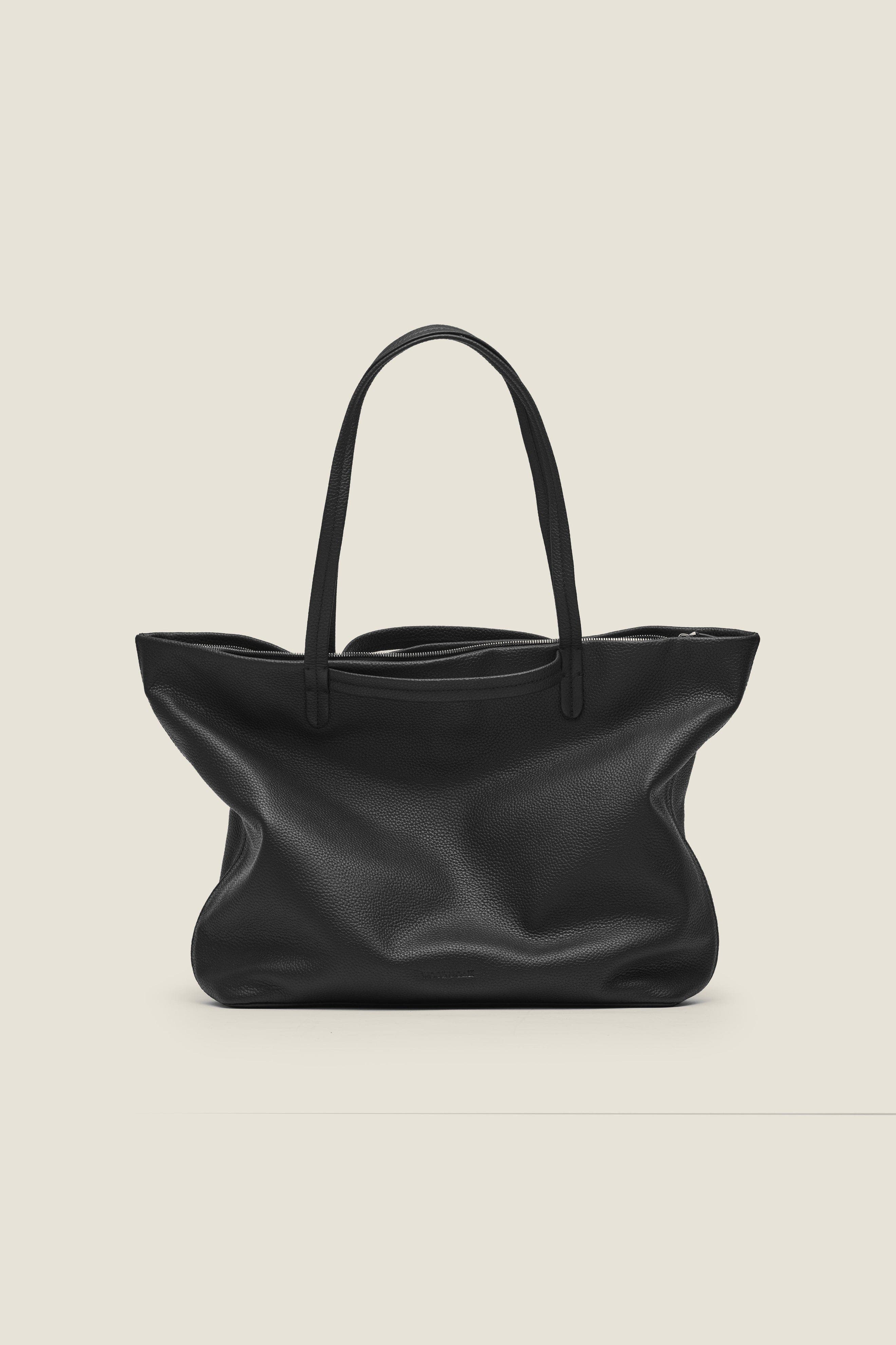 Rove Organized Leather Travel Tote, Alternate, color, Jet Black
