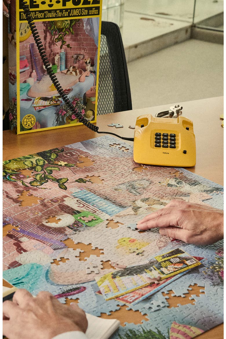 ME-ow Time 1000-piece Jigsaw Puzzle, Alternate, color, Yellow