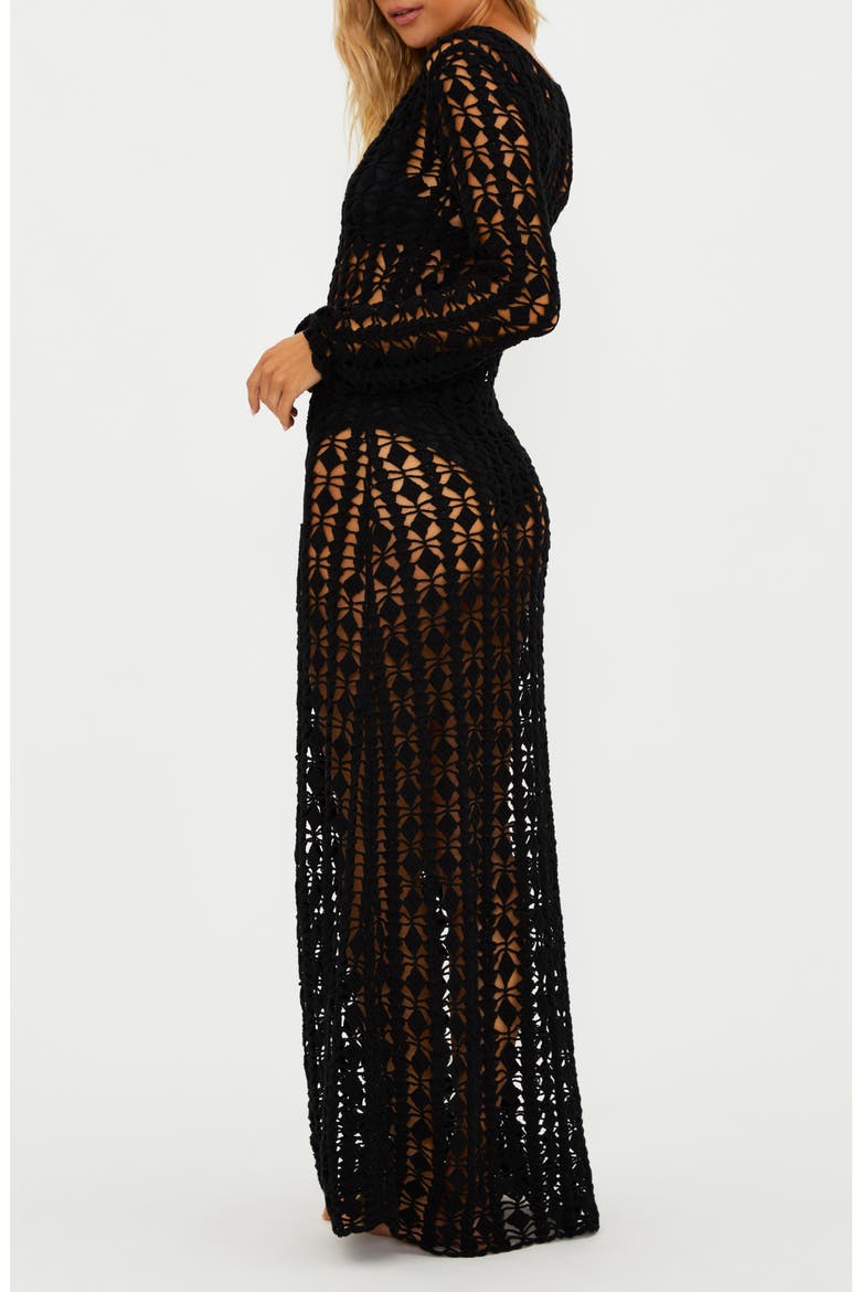 Beach Riot Ariana Long Sleeve Cotton Crochet Cover-Up Dress (Women)