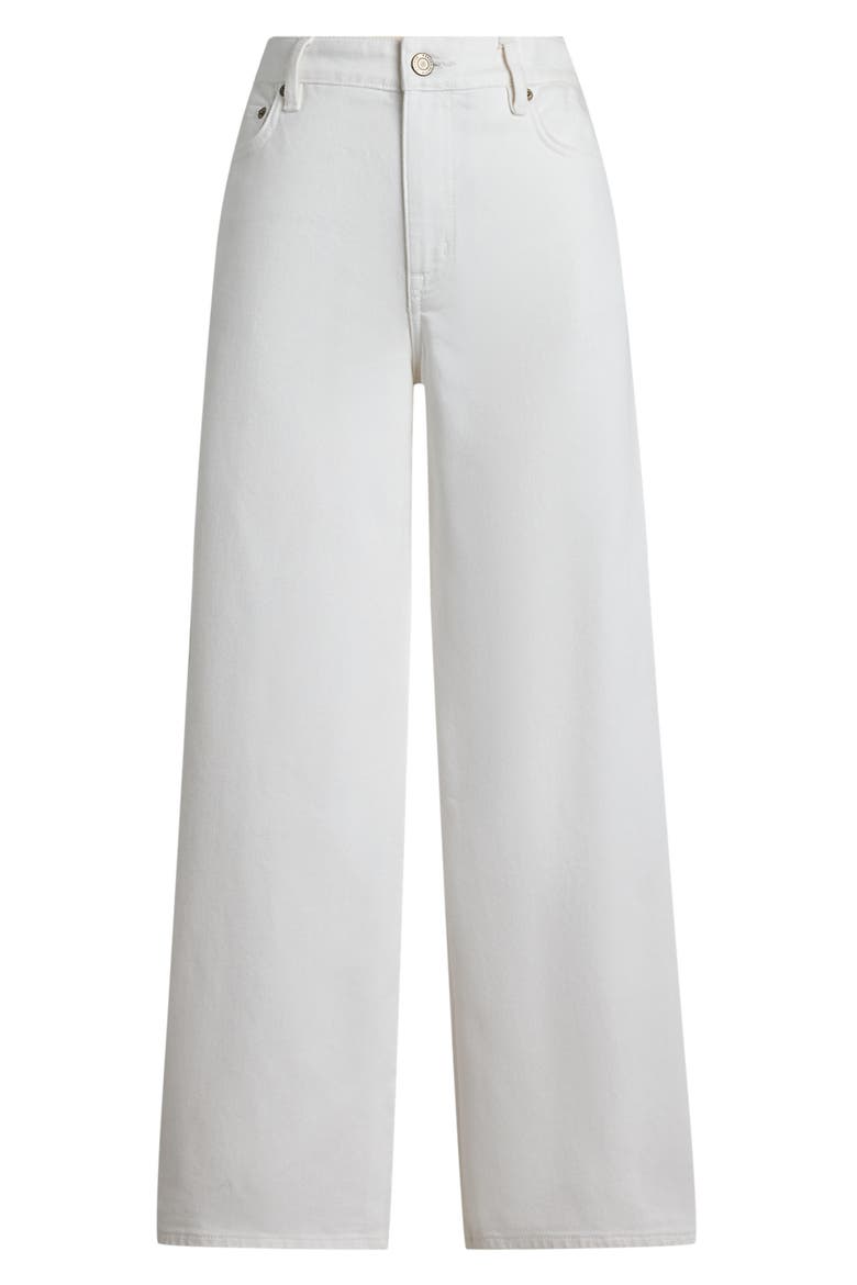 High Waist Crop Wide Leg Jeans, Alternate, color, WHITE WASH