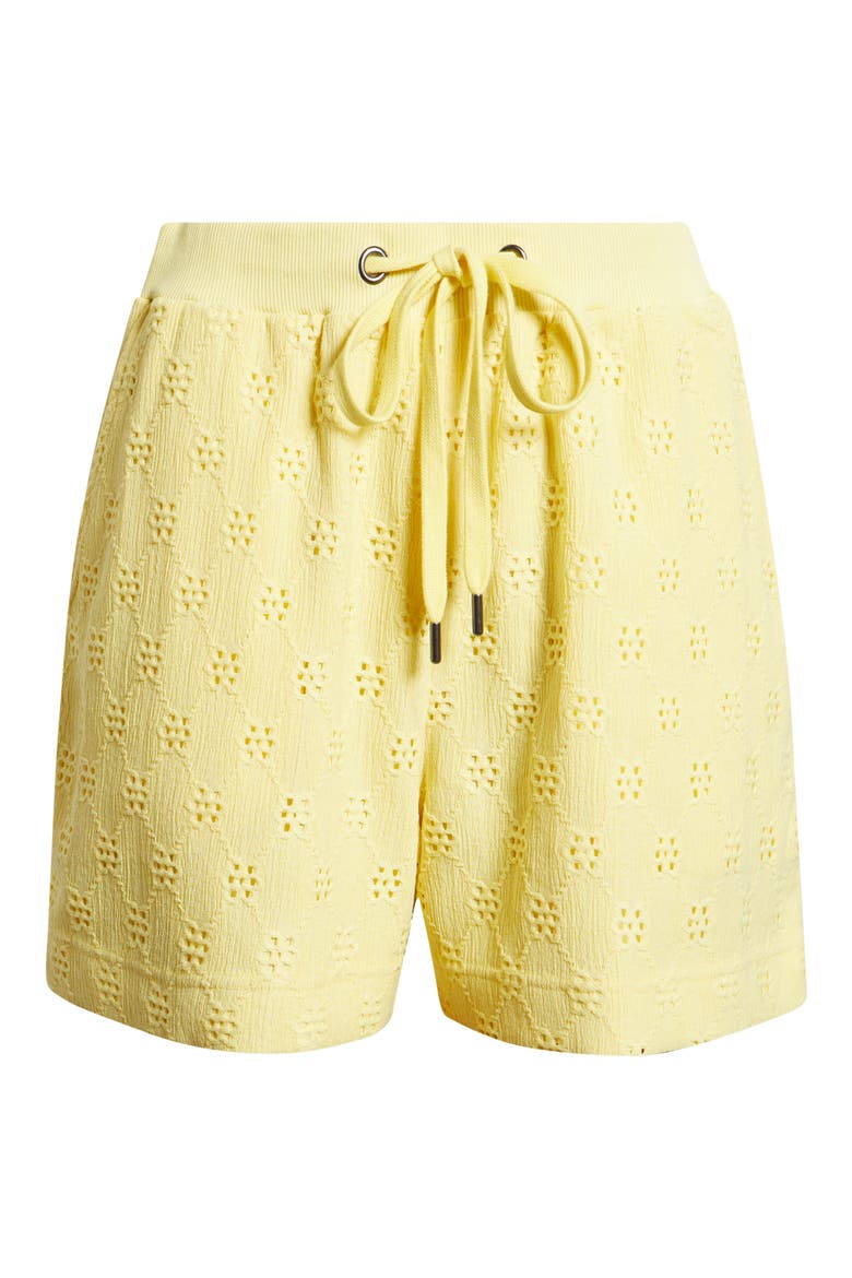 Eyelet Drawstring Shorts, Alternate, color, SUNSHINE