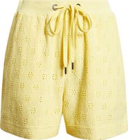 CITY BLUES Eyelet Drawstring Shorts