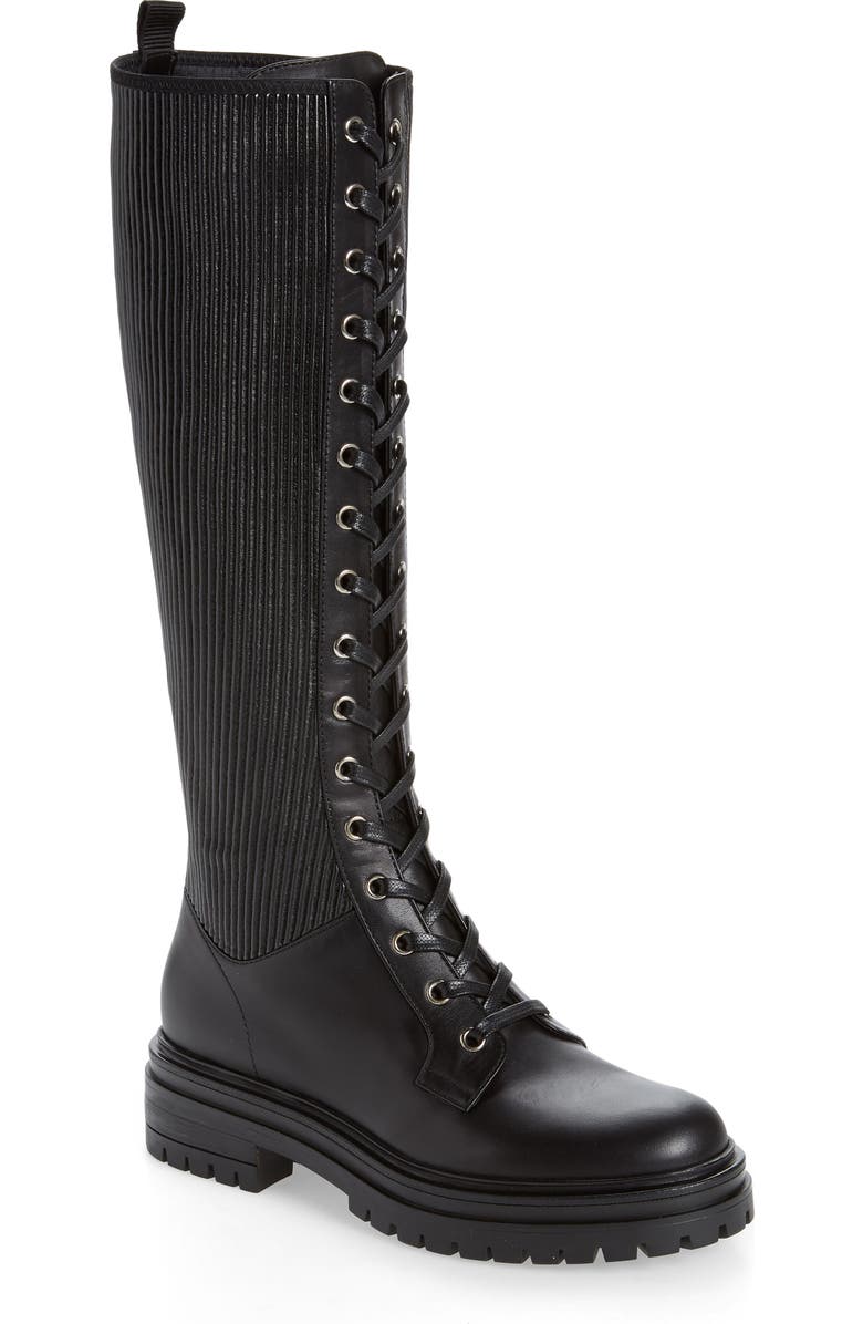 Gianvito Rossi Lace-Up Knee High Platform Boot, Main, color,