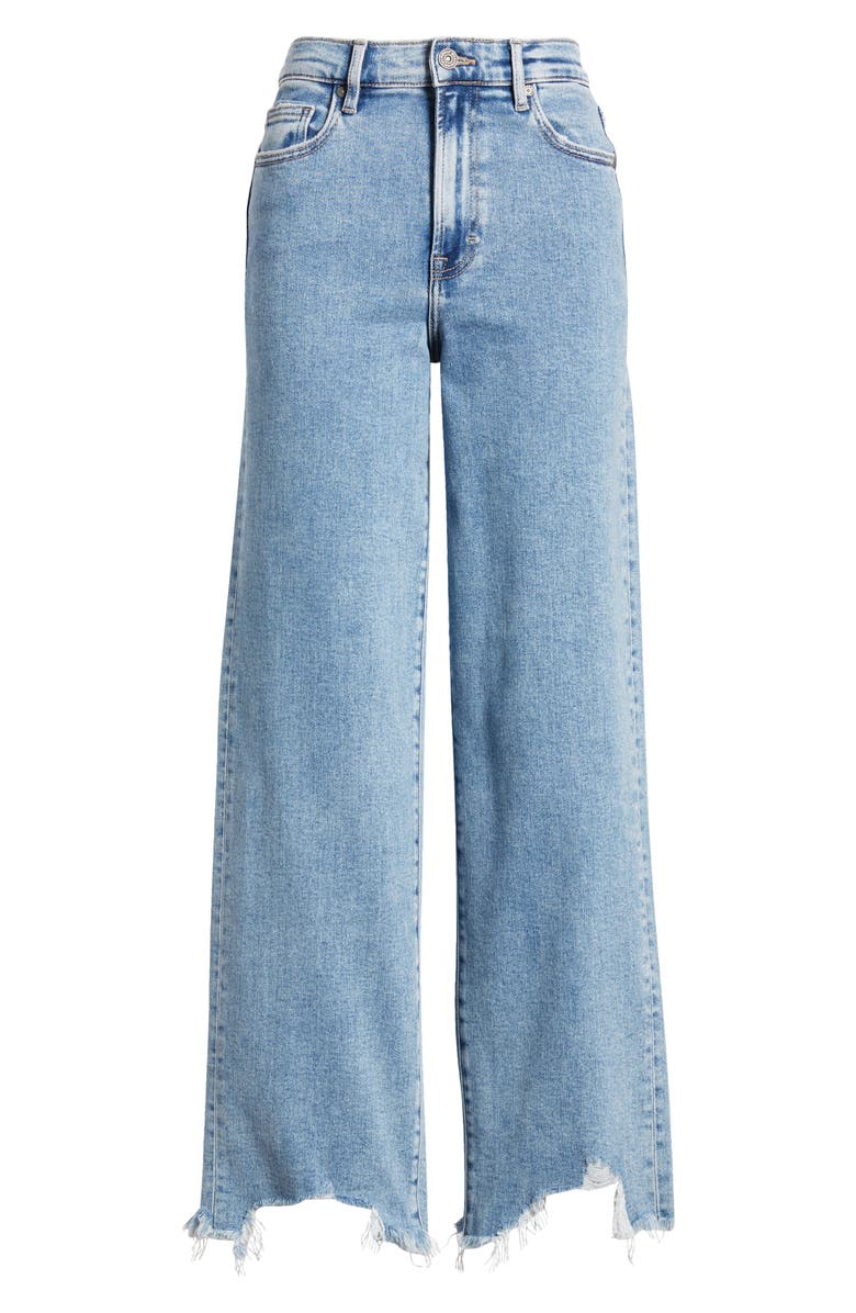HIDDEN JEANS Frayed Hem Wide Leg Jeans, Alternate, color,