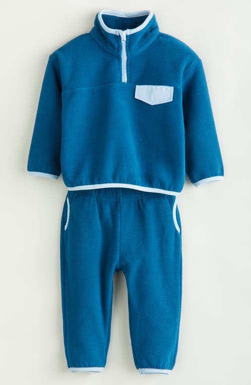 Tucker + Tate Cozy Fleece Sweater & Pants Set in Blue Sailor 