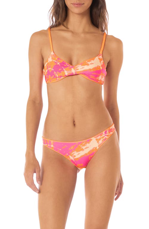 Maaji Tangerine Sublimity Reversible Bikini Bottoms In Orange