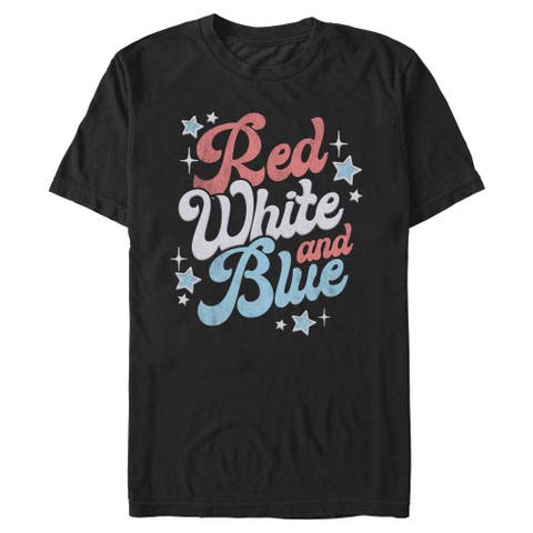 Men's Lost Gods Red White And Blue Quote  Graphic T-Shirt