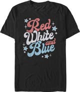 Lost Gods Men's Lost Gods Red White And Blue Quote Graphic T-Shirt