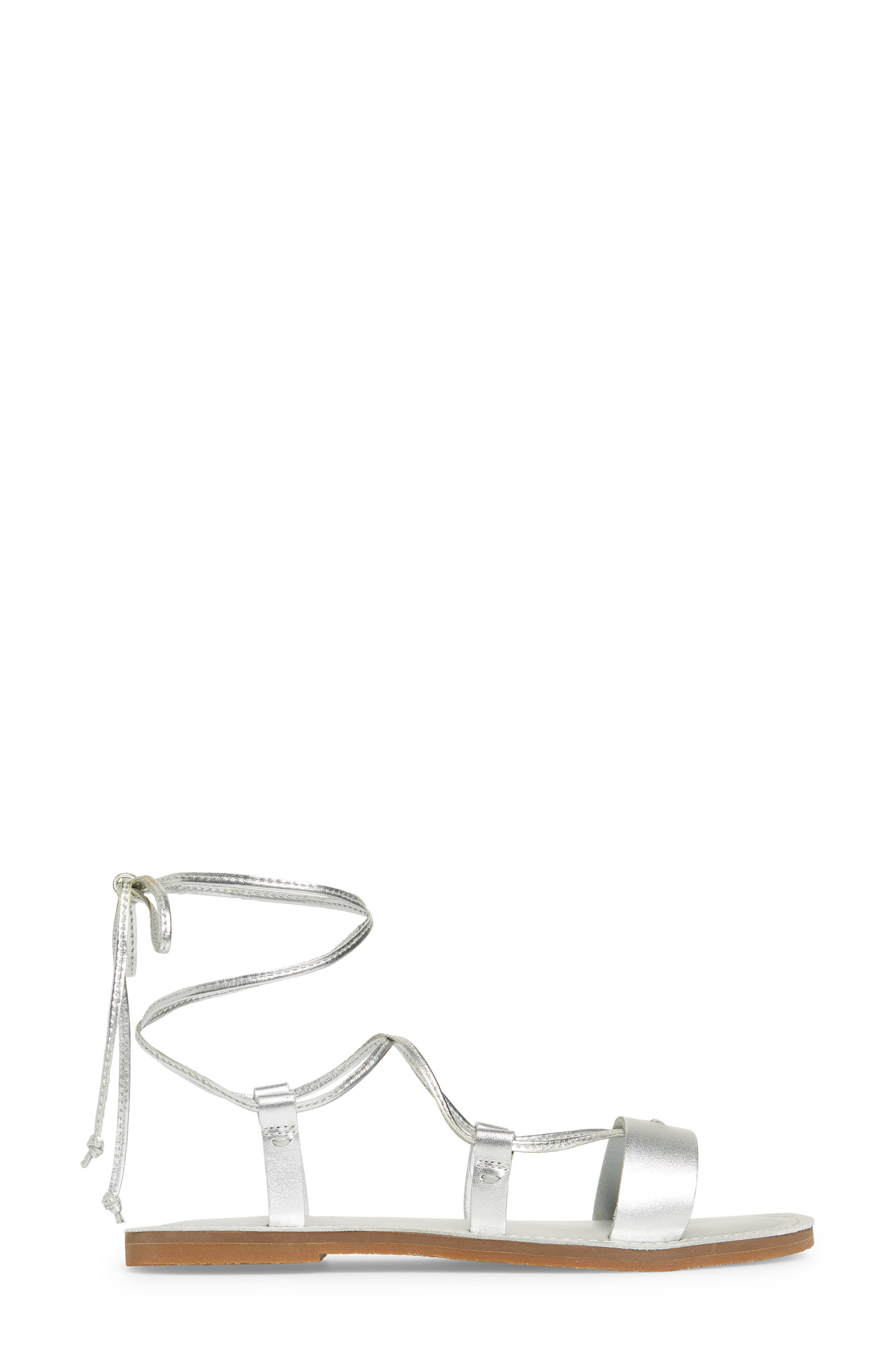The Boardwalk Lace-Up Sandal, Alternate, color, SILVER