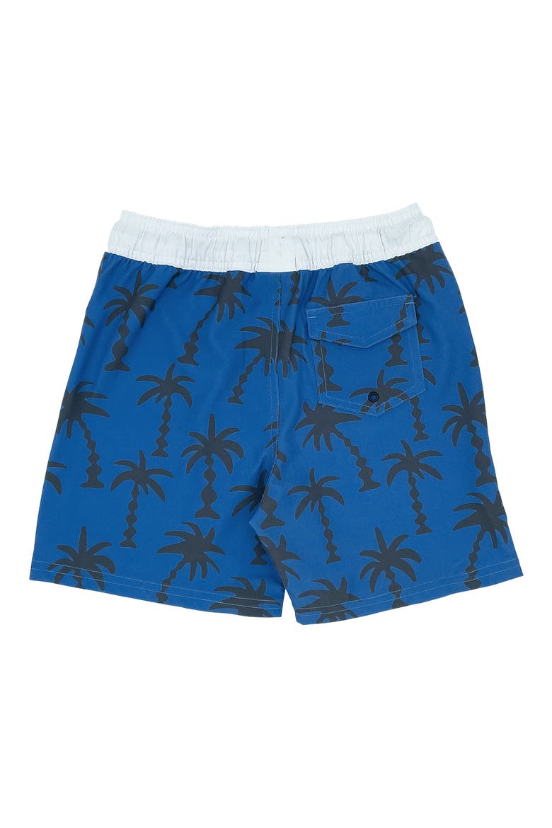 Kids' Wavy Palm Board Shorts, Alternate, color, SEASIDE BLUE