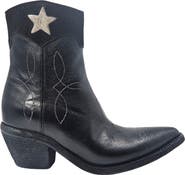 Madison Maison Cowboy Pointy Toe Star Ankle Boots