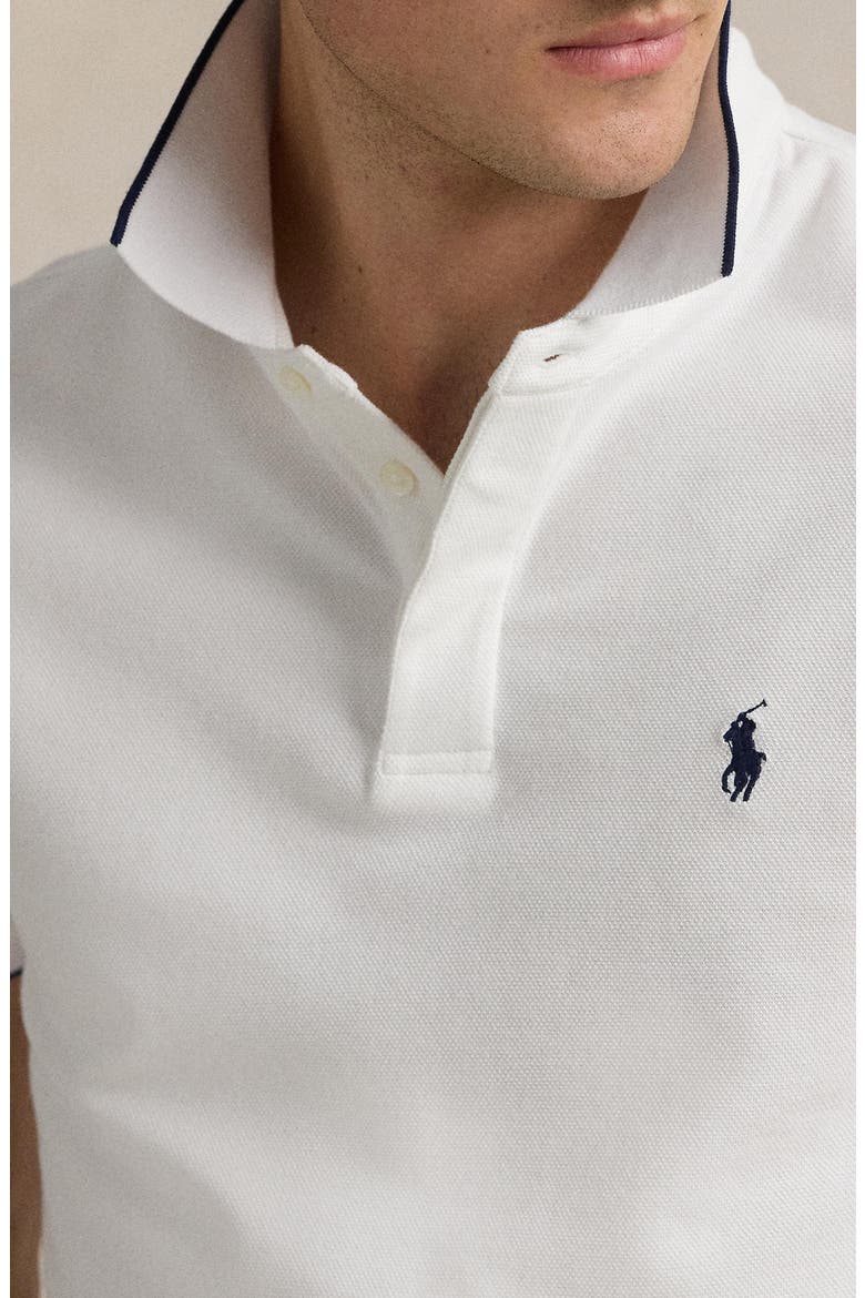 Classic Fit Cotton Piqué Polo, Alternate, color, WHITE/ WHITE