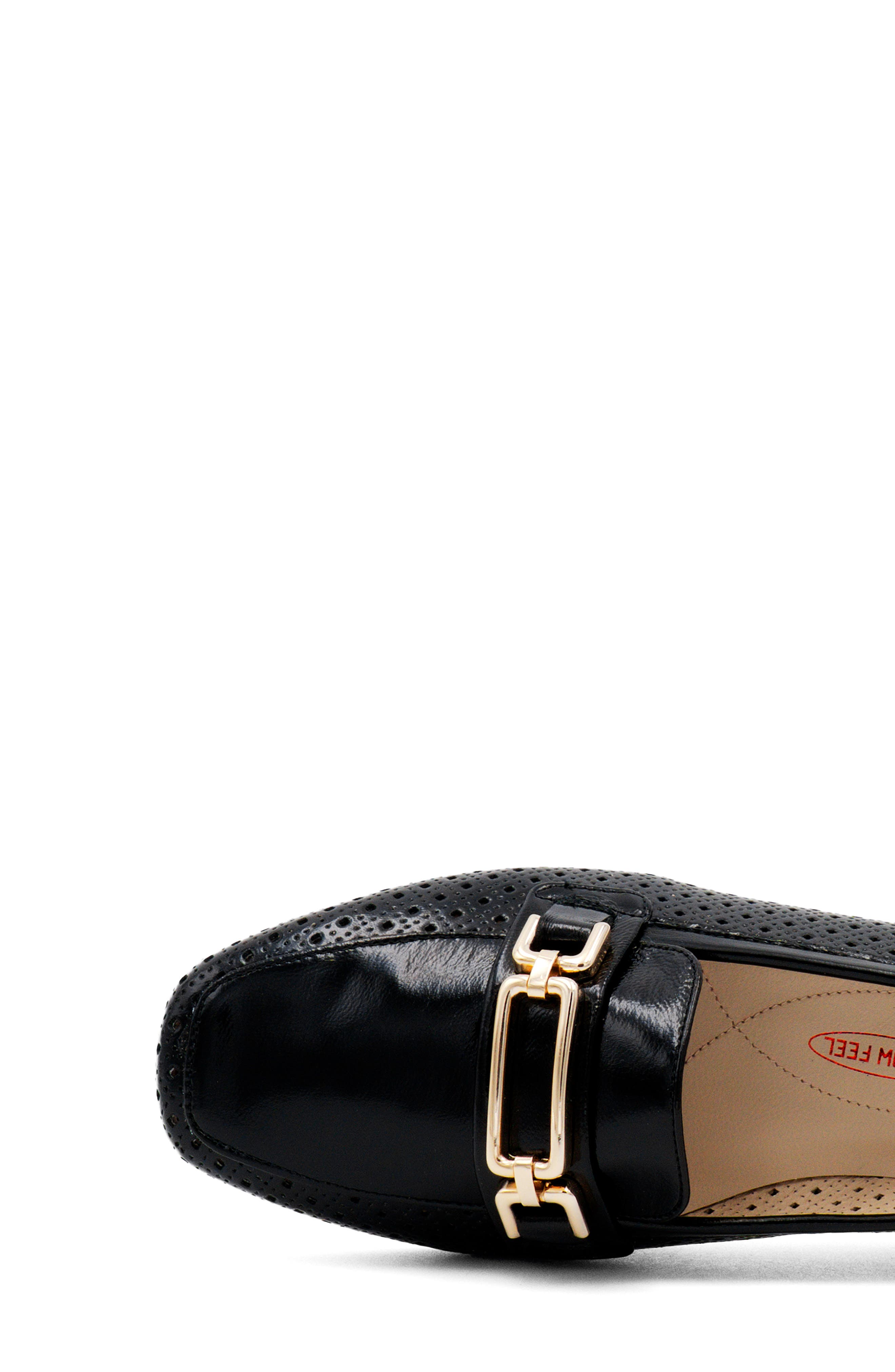 Amalfi by Rangoni Gabbanella Perforated Loafer, Alternate, color, Black Soft Paint