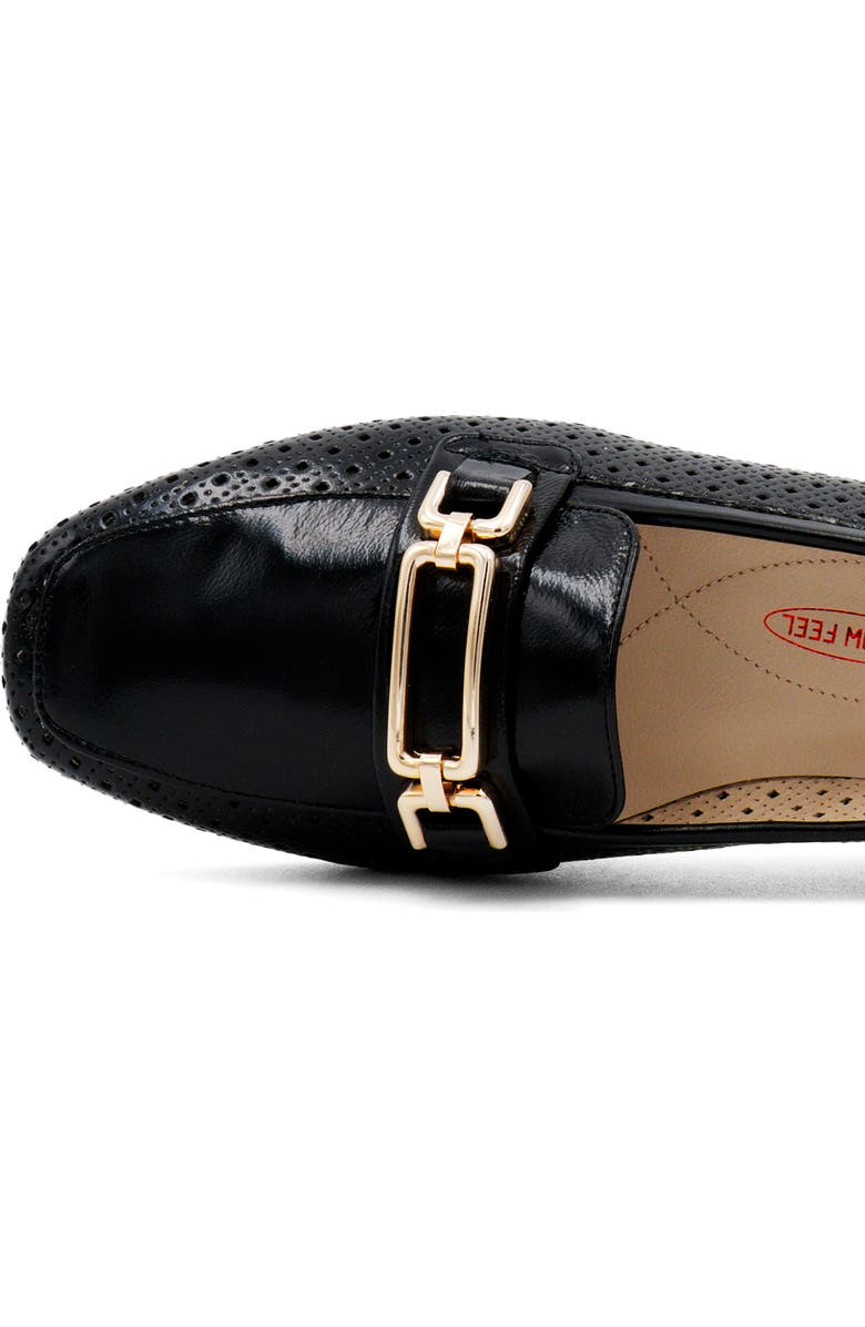 Amalfi by Rangoni Gabbanella Perforated Loafer, Alternate, color, Black Soft Paint