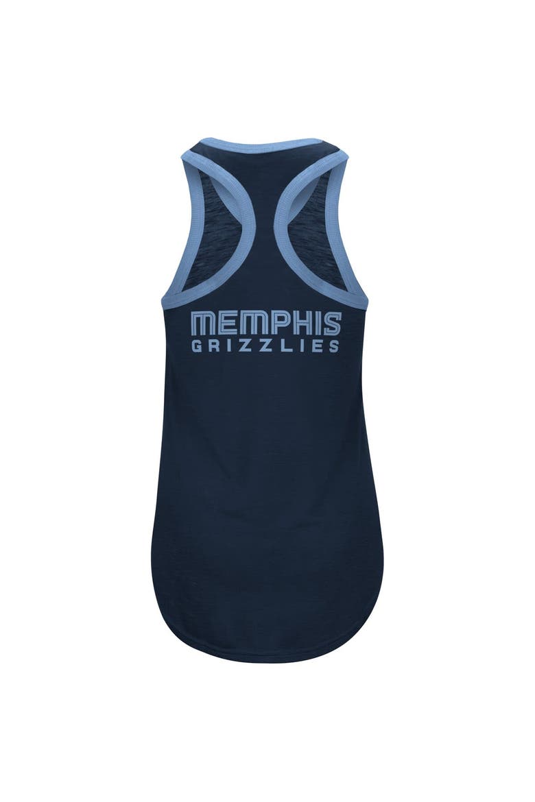 Women's G-III 4Her by Carl Banks Navy Memphis Grizzlies Showdown Scoop-Neck Racerback Tank Top, Alternate, color, Navy