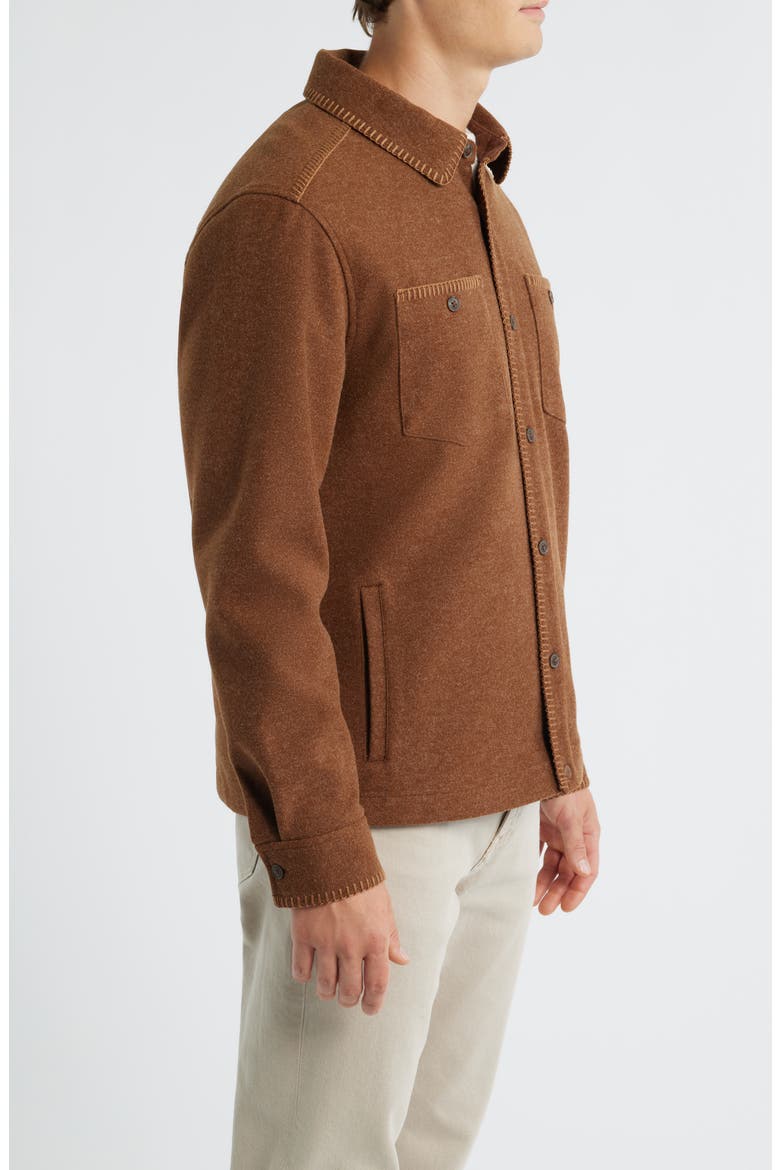 Caelum Felted Jersey Shirt Jacket, Alternate, color, DECO HEATHER