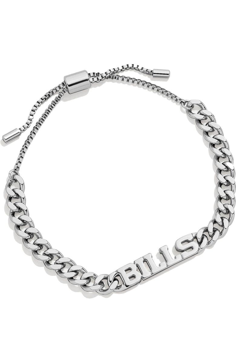 BaubleBar Women's BaubleBar Silver Buffalo Bills Chain Bracelet, Main, color,