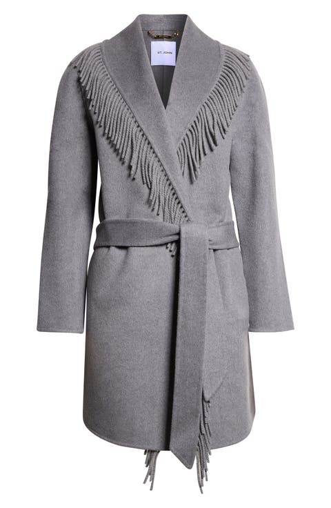 Fringe Double Face Wool & Cashmere Coat
