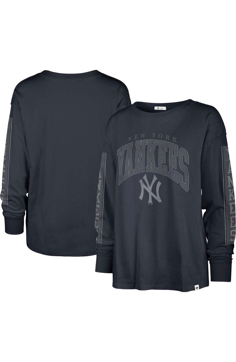 '47 Women's '47 Navy New York Yankees Statement Long Sleeve T-Shirt, Main, color, 