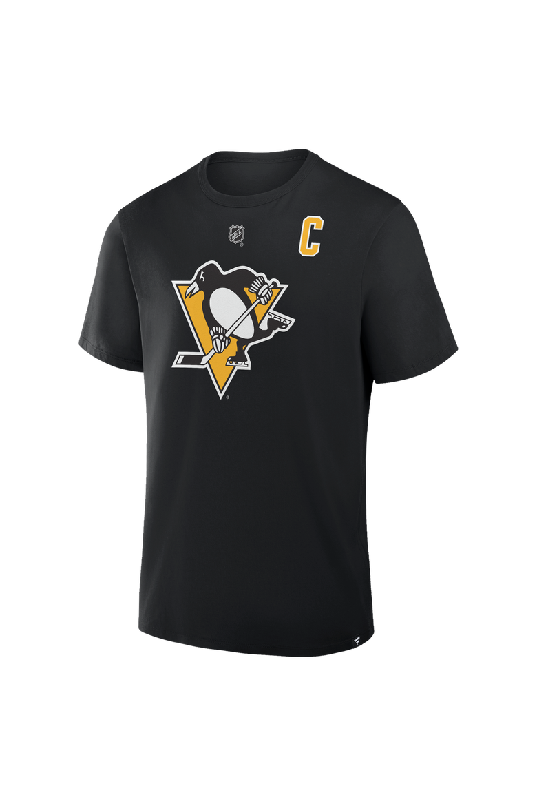 Men's Fanatics Sidney Crosby Black Pittsburgh Penguins Authentic Stack Name & Number T-Shirt, Alternate, color, Black