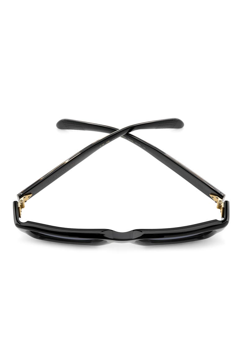 53mm Rectangular Sunglasses, Alternate, color, BLACK GOLD/ DK BLUE SF