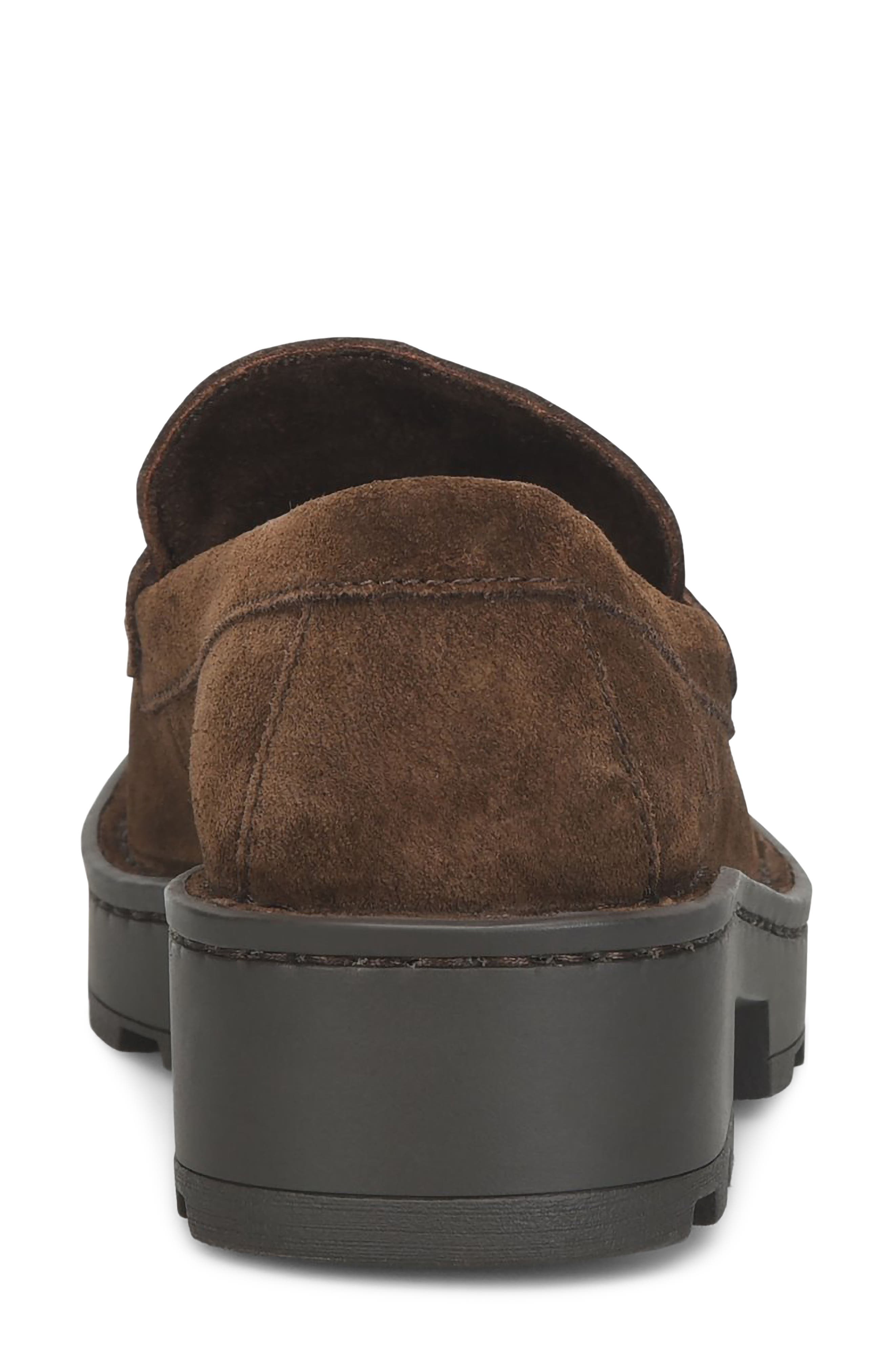 Celeste Lug Loafer, Alternate, color, CHOCOLATE SUEDE