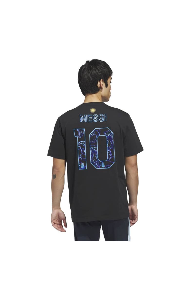 adidas Men's adidas Lionel Messi Black Argentina National Team 2026 Away Jersey Hook Name & Number T-Shirt, Alternate, color, Black