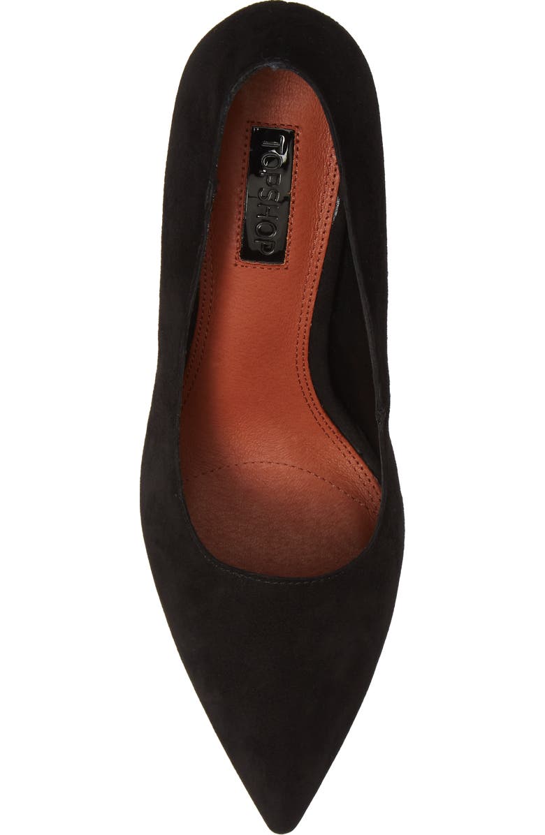 Topshop Ginny Flare Genuine Calf Hair Block Court Shoe, Alternate, color,