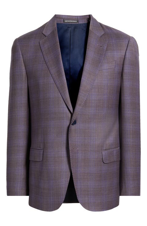 Plaid Virgin Wool Sport Coat (Regular & Big)