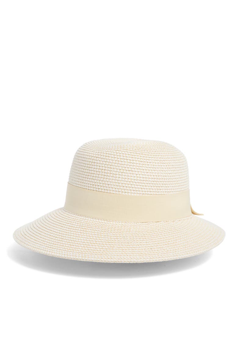 Wide Brim Framer Hat, Main, color, IVORY COMBO