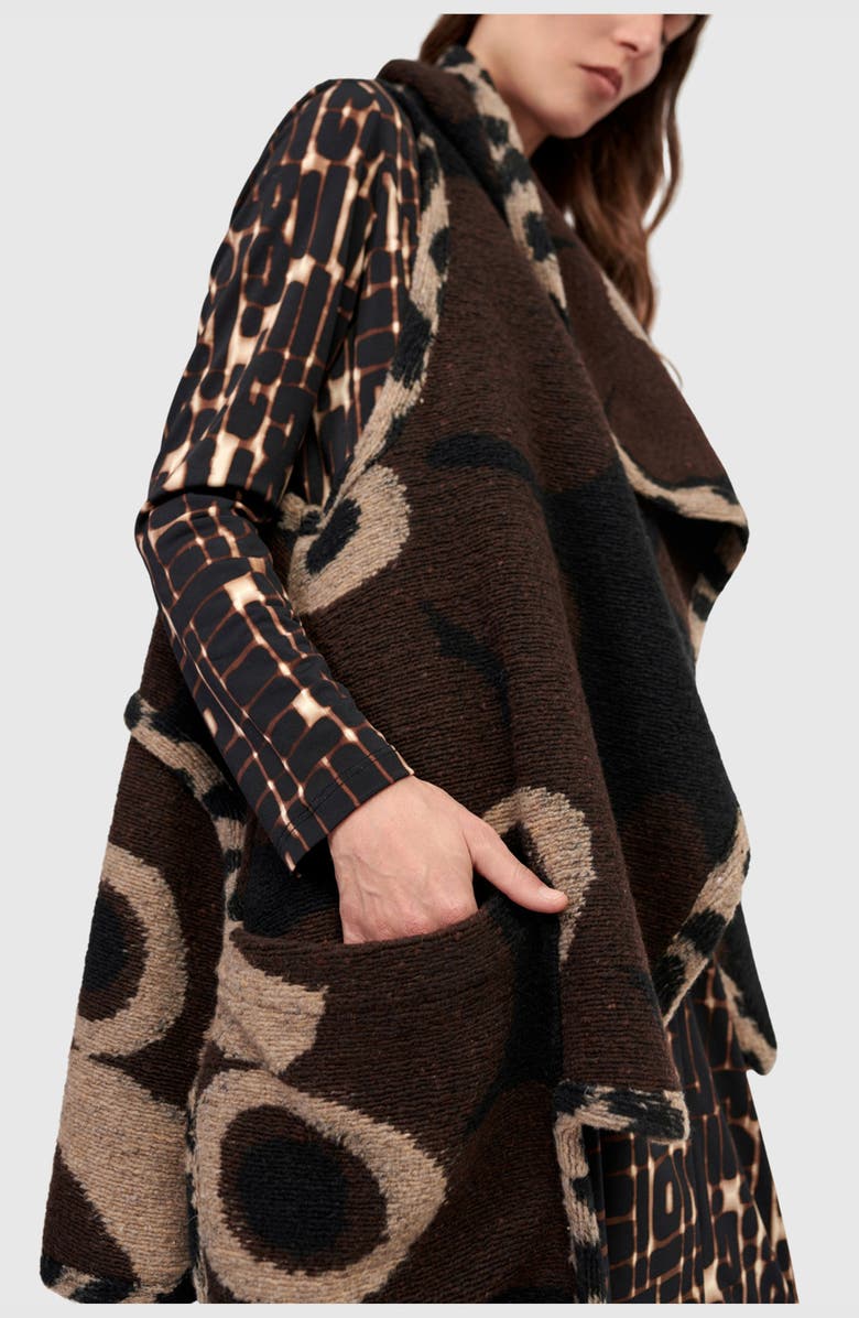 Alembika Piped Cozy Draped Vest, Alternate, color, Floral