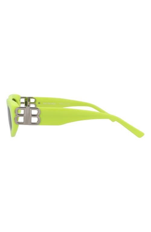 Balenciaga 0095s Dynasty D-frame Acetate Sunglasses In Yellow Silver Grey