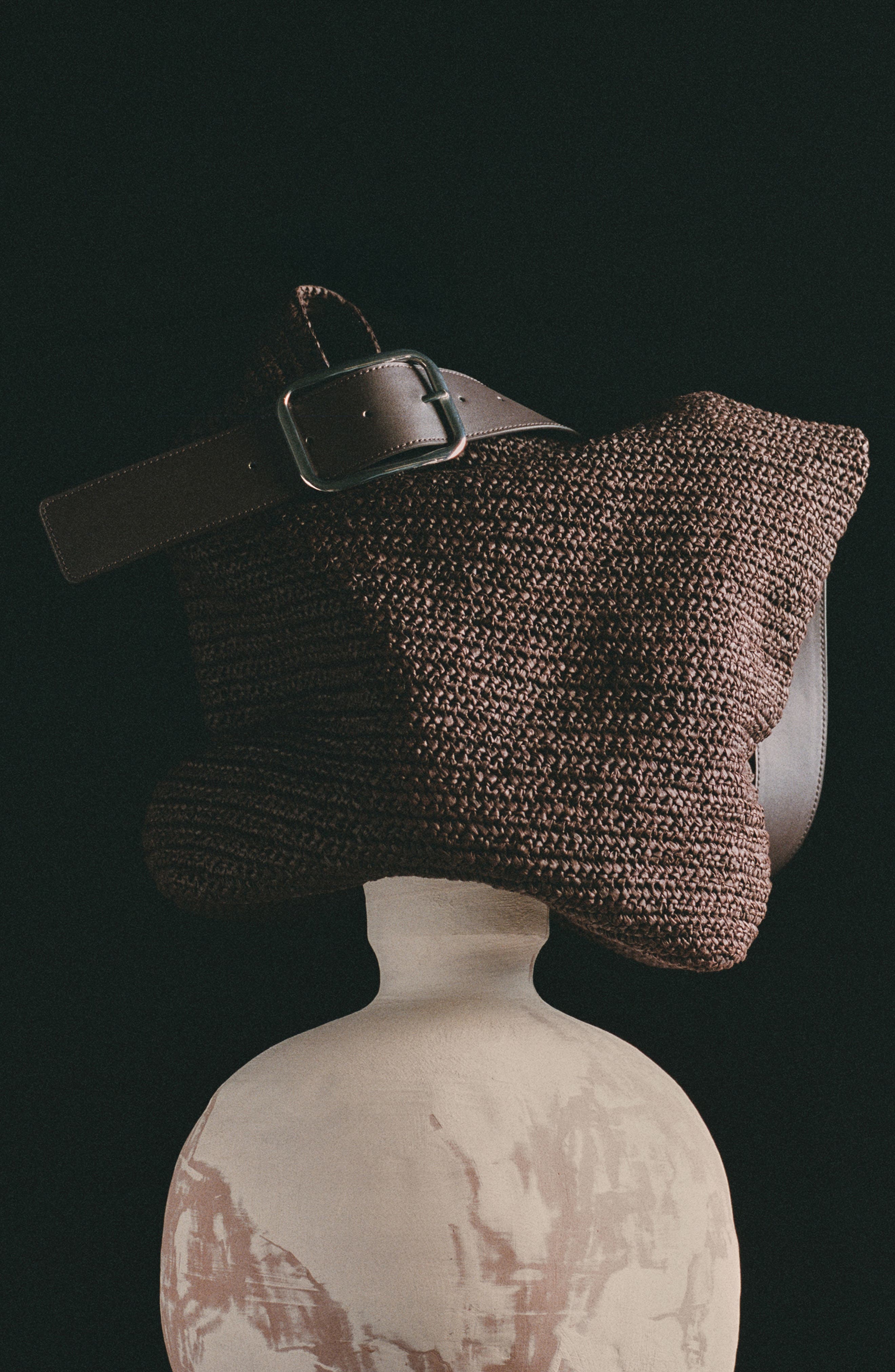 Natural Fiber Shopper Bag, Alternate, color, CHOCOLATE