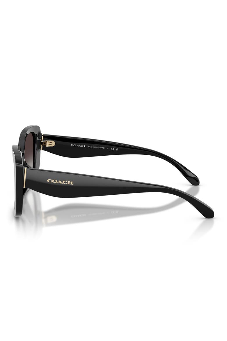 52mm Gradient Square Sunglasses, Alternate, color, BLACK / GREY GRADIENT