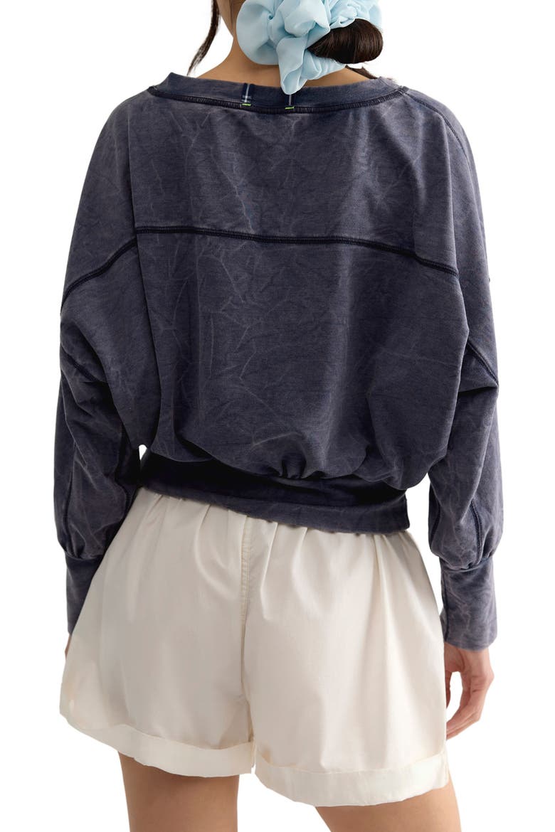 Better Together Ruched Sweatshirt, Alternate, color, PEACOAT