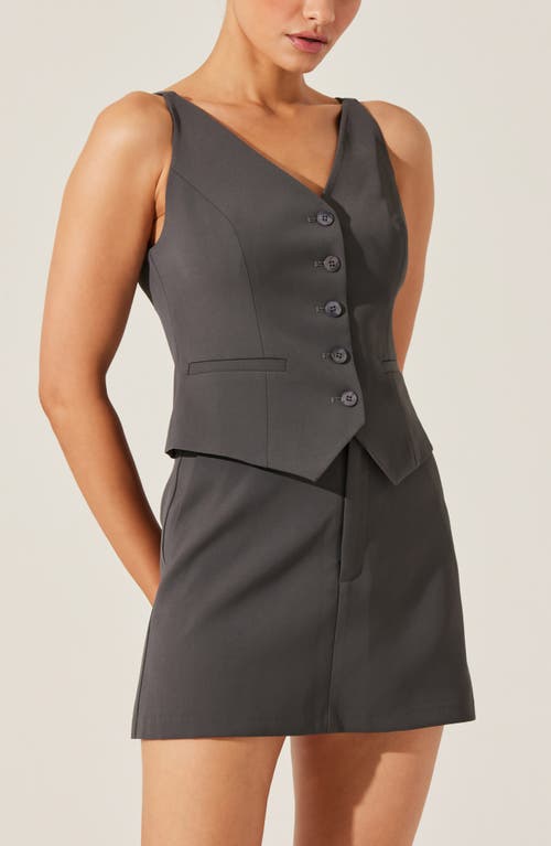 Astr The Label A-line Miniskirt In Charcoal